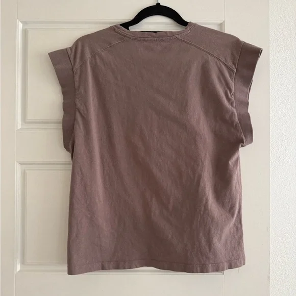 Zara Women’s Brown Muscle Tee Size Medium - Picture 3 of 4